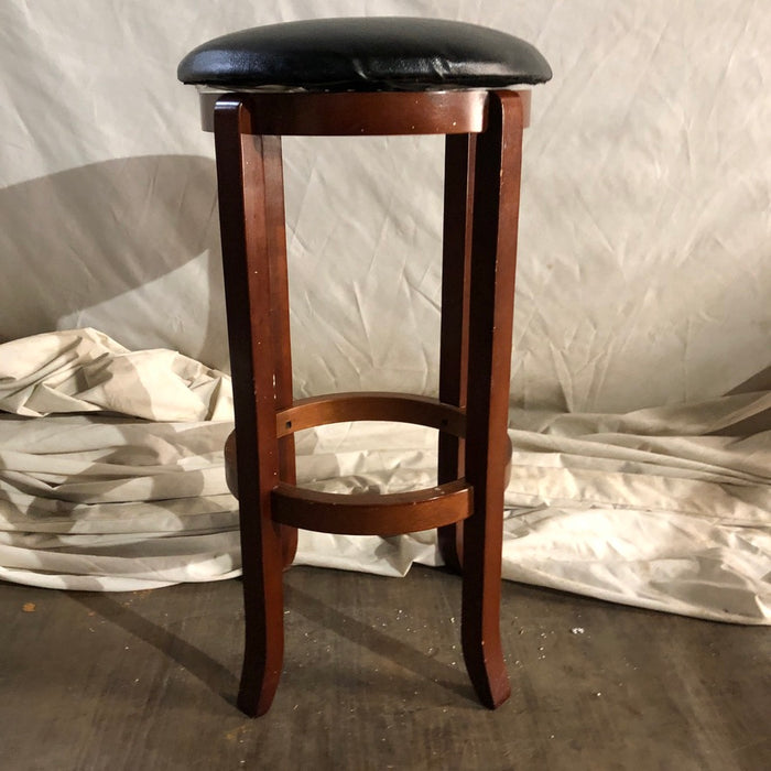 Wood Stool with Padded Seat