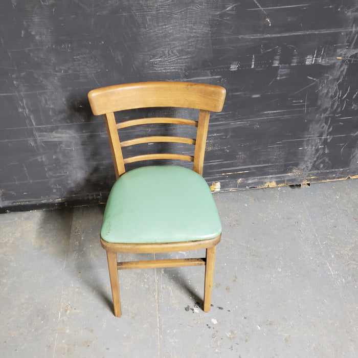 Brown Chair With Green Padding