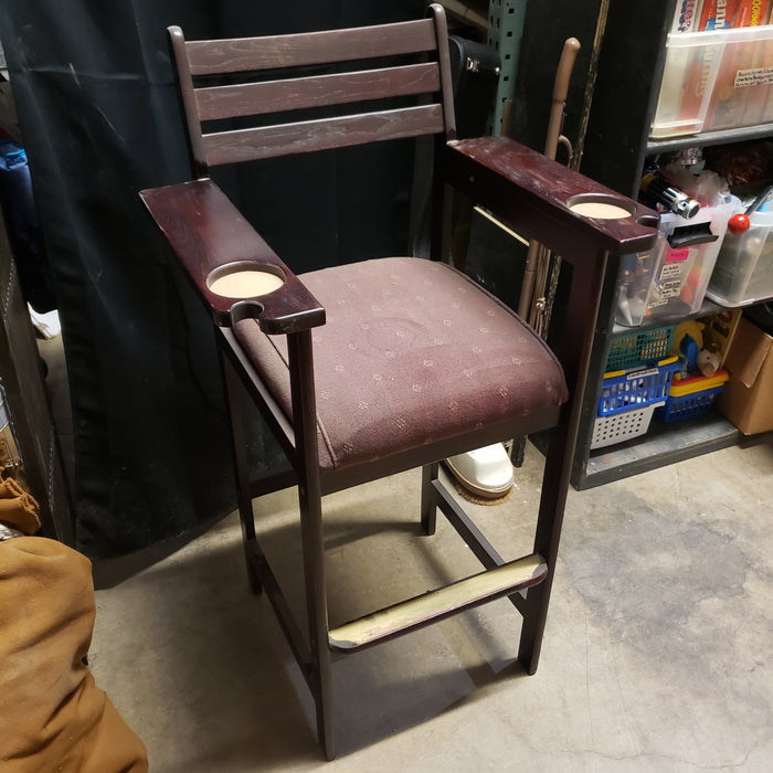 Ladderback Cushioned Chair with Armrests