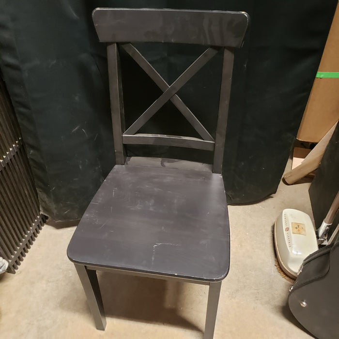 Black Crossback Wood Chair