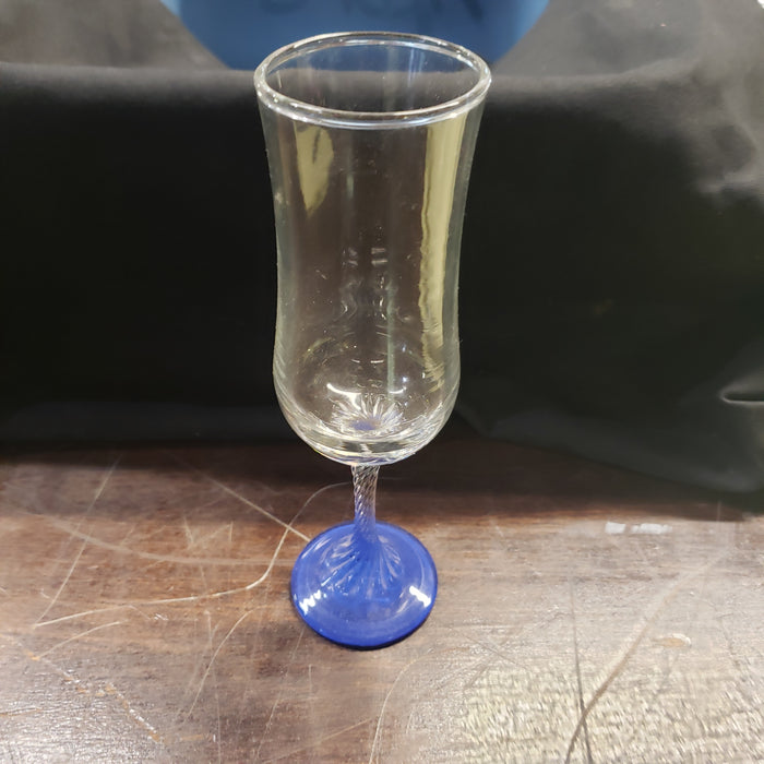 Light Blue Crystal Glass Goblet