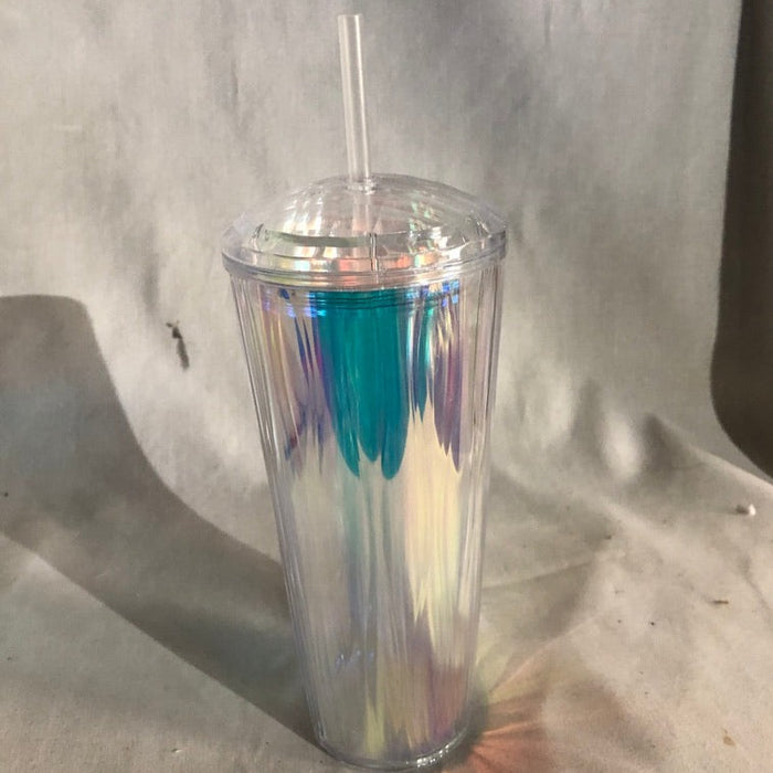 Plastic Cup with Straw