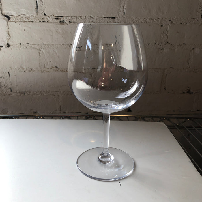 8" Plastic Red Wine Glass