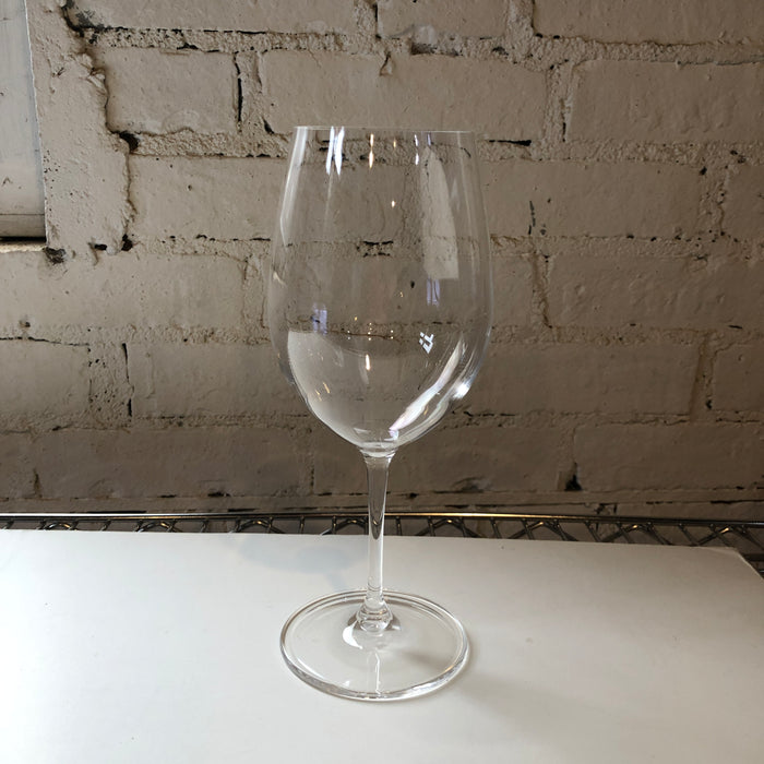 9" Plastic White Wine Glass
