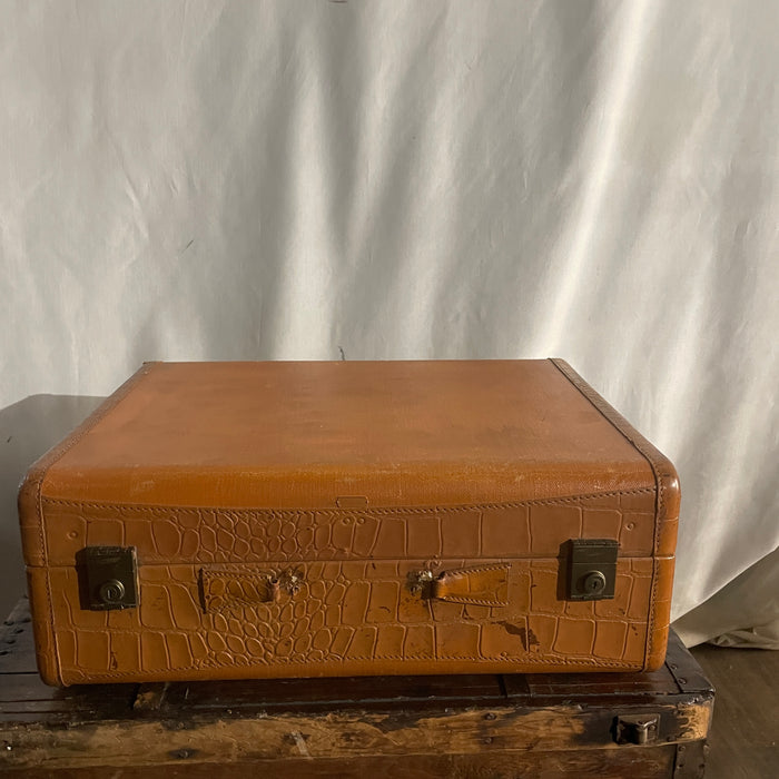 Brown Leather Suitcase