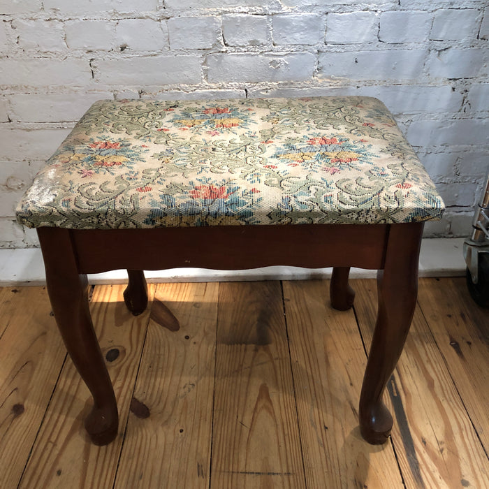 Padded Floral Stool