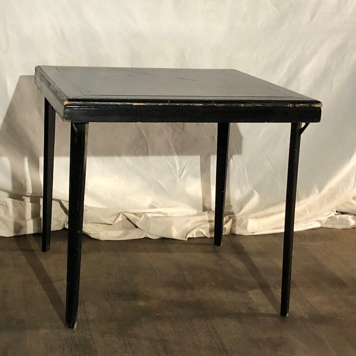 Black Wooden Card Table