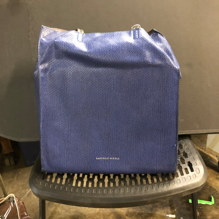 Blue Snakeskin Box Bag