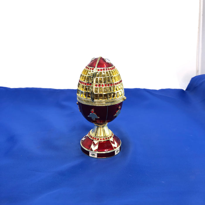 Red Fabergé Egg with Cathedral