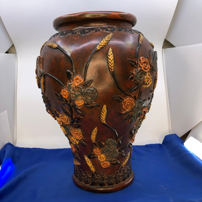 Brown Floral Vase