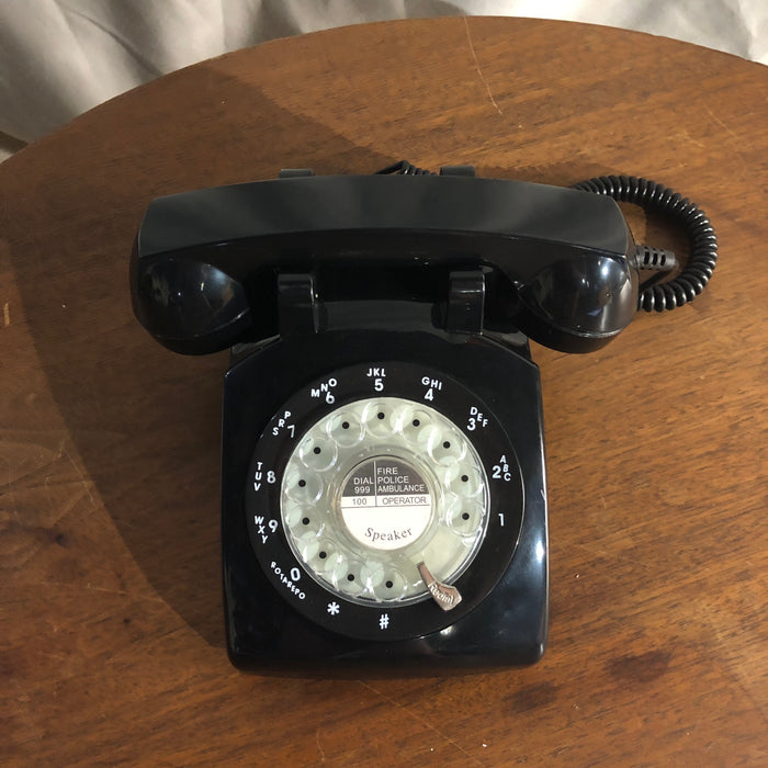 Black Rotary Telephone