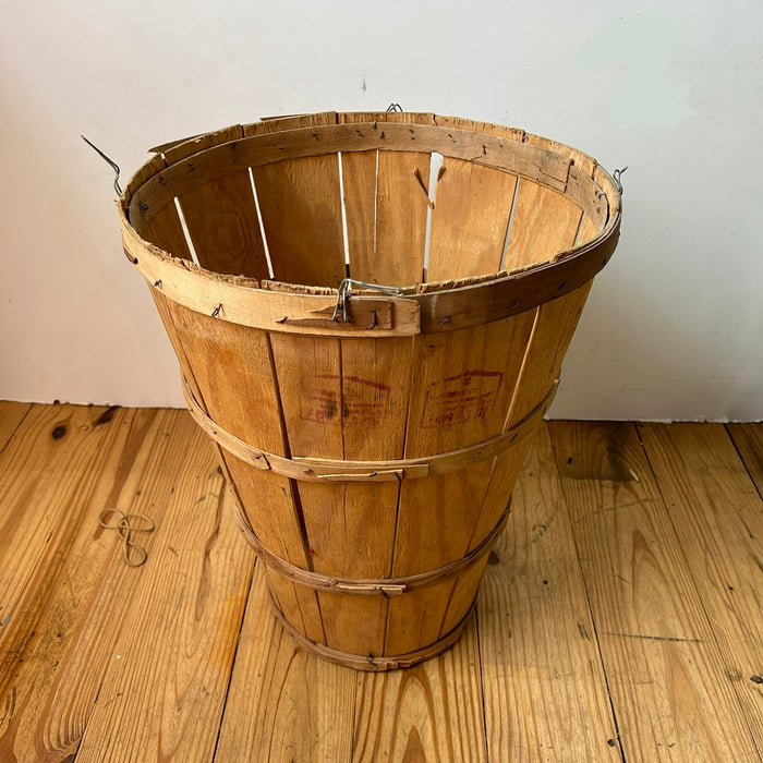Tall Wooden Basket