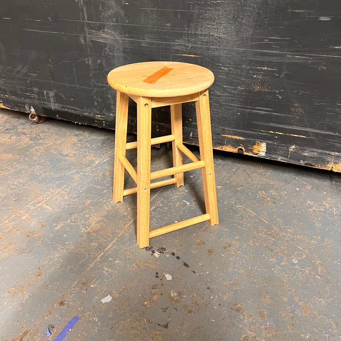 Short Wood Stool