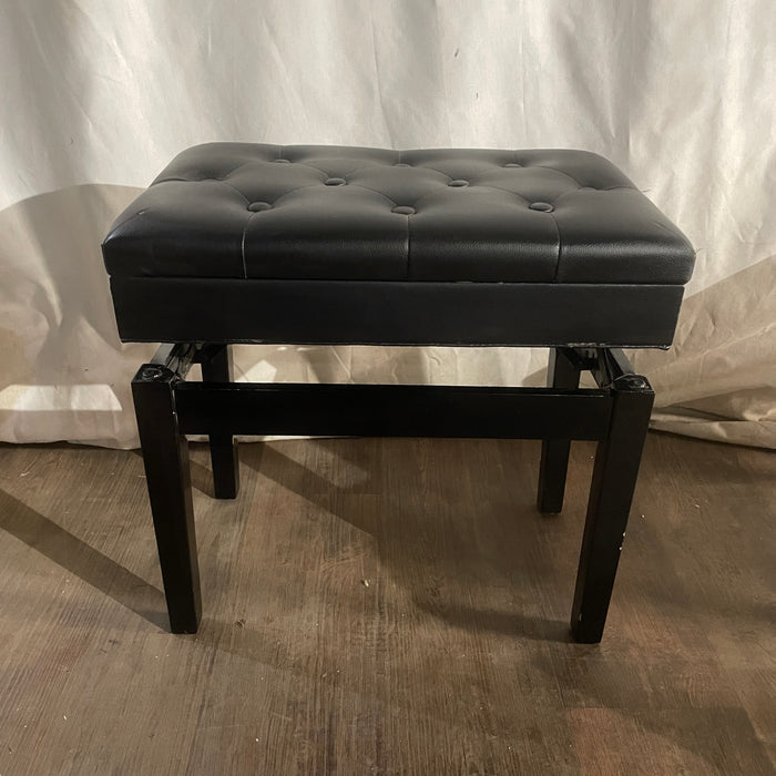 Adjustable Black Padded Piano Bench