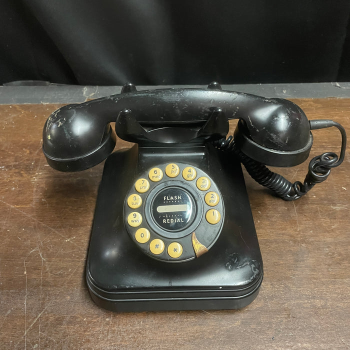 Black Push Button Telephone