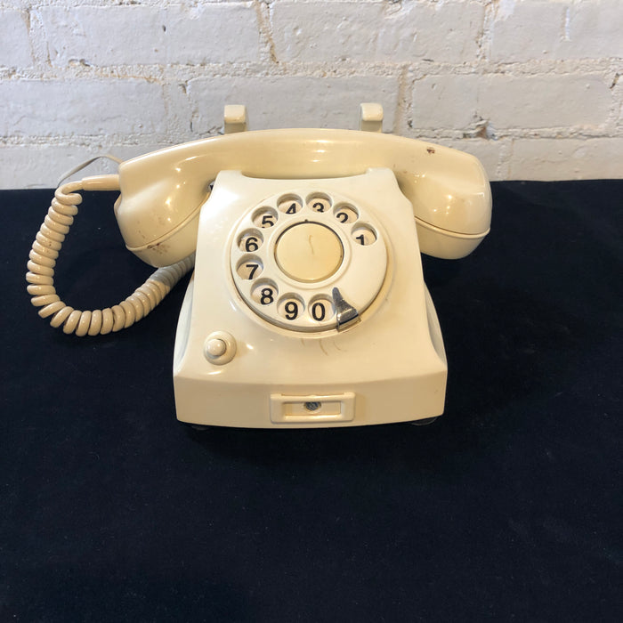 Cream Rotary Telephone