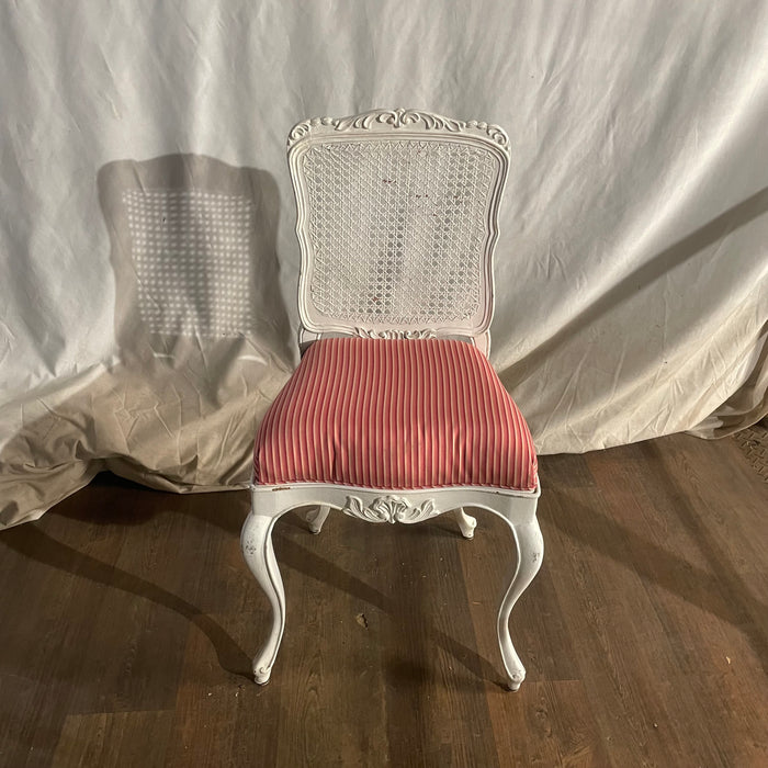 White Cane Back Chair