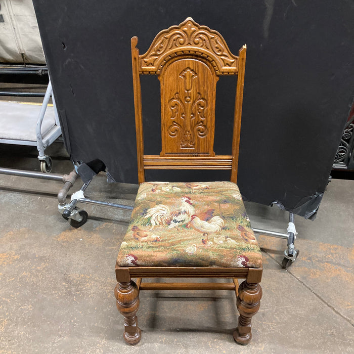 Wooden Chair with a Padded Seat