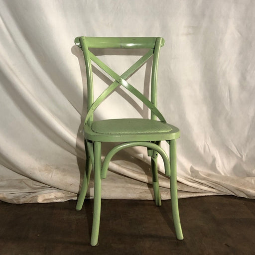 Green Wooden Chair with small Cushion. 