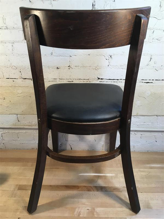 Brown Cafe Chair/ Black Cushioned Seat