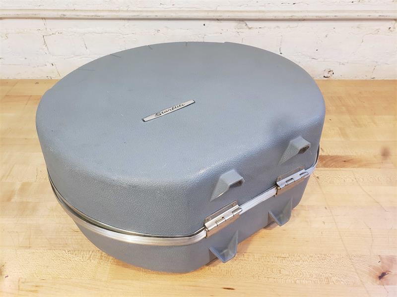 Round Blue Hardshell Suitcase