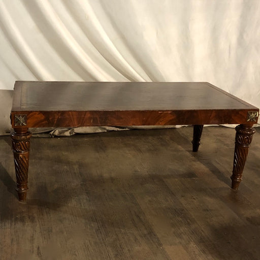  This Wooden Coffee Table, with Fluted Carved Legs. 