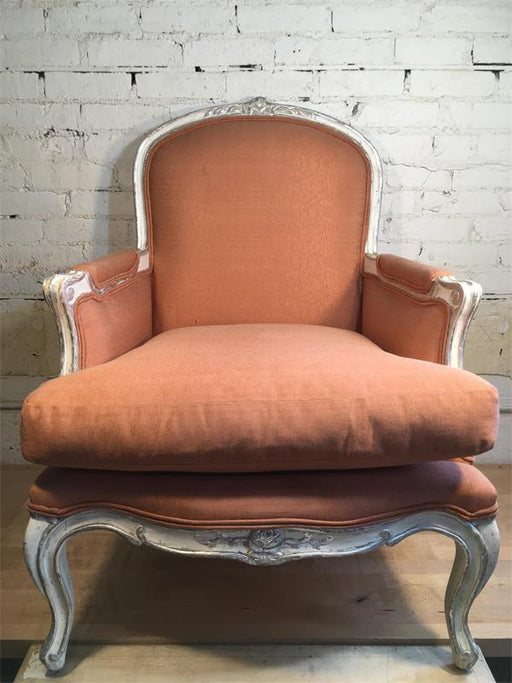 Peach Queen Anne Arm Chair
