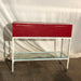 Red and White Kitchen Bar on Wheels, back