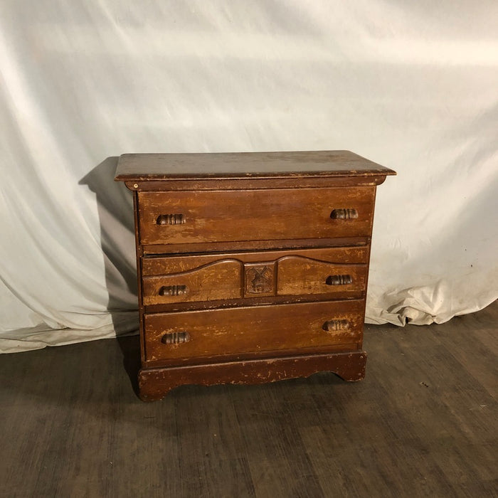 Small Vintage Brown Dresser 