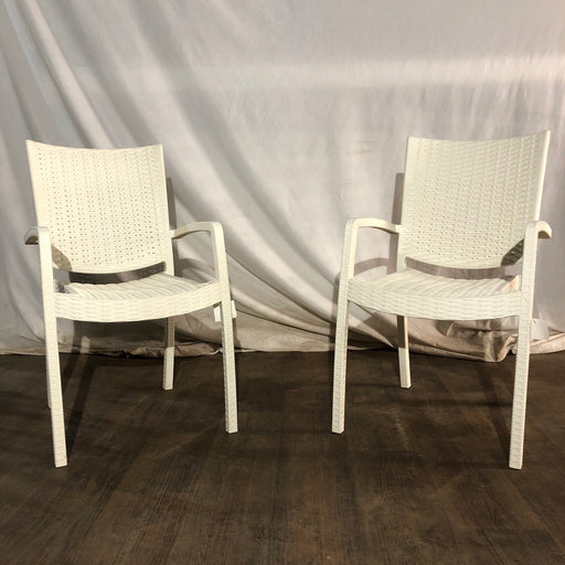 White beach/backyard chairs