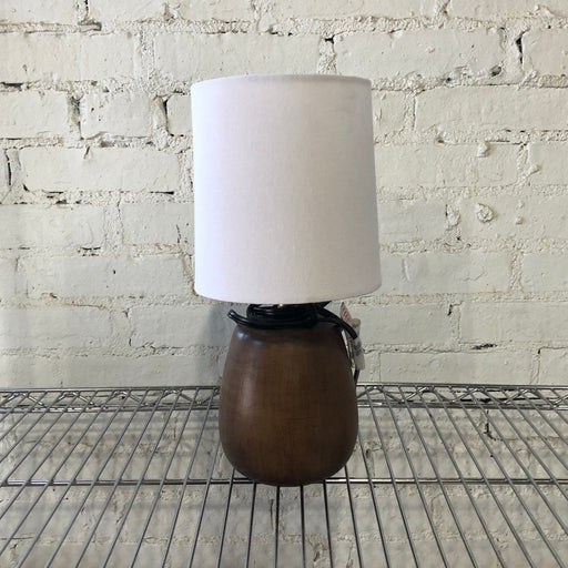 brown wooden Lamp with Shade