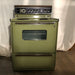Olive green oven with electric burners