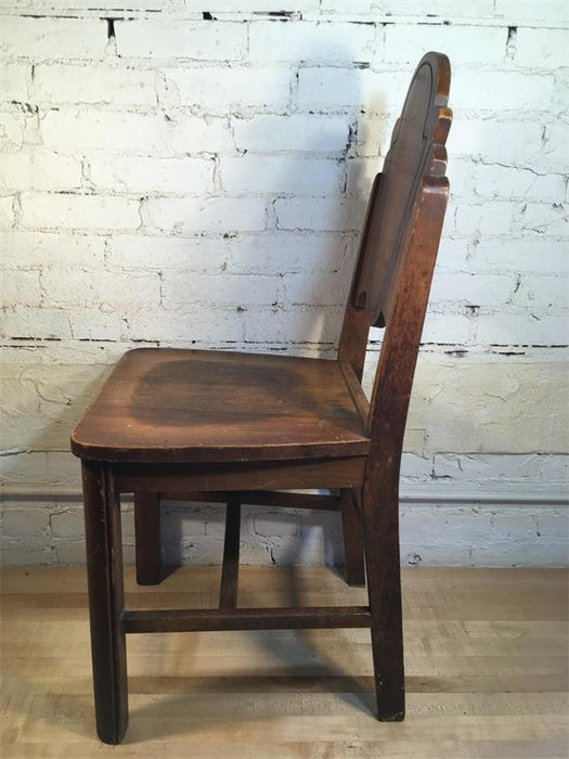 Wood Shield Back Chair