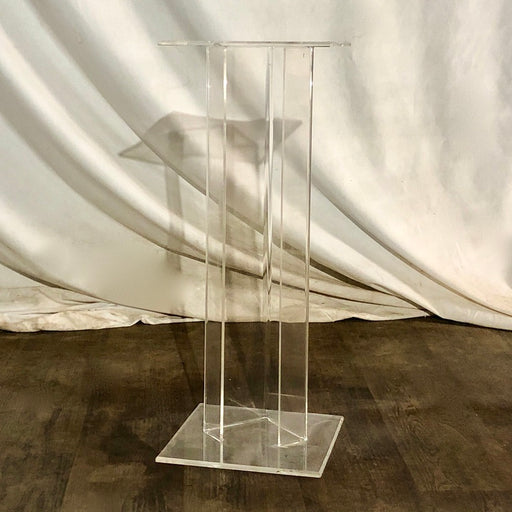 Clear Acrylic Pedestal - Podiums 