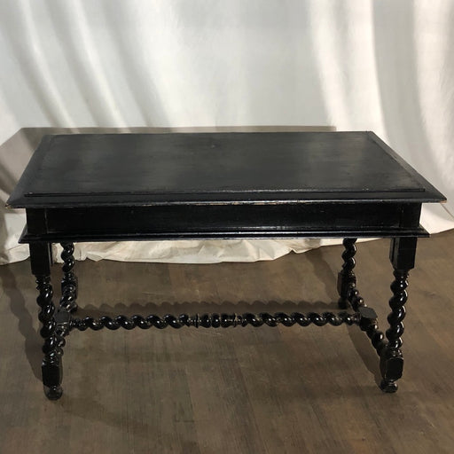 Black table with Spiral legs