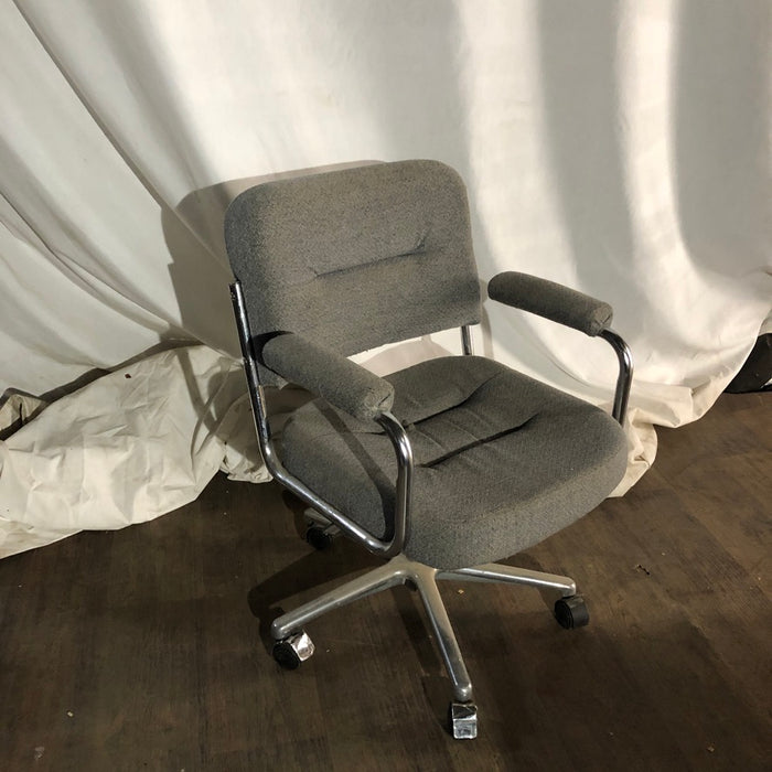 Adjustable Grey Rolling Chair