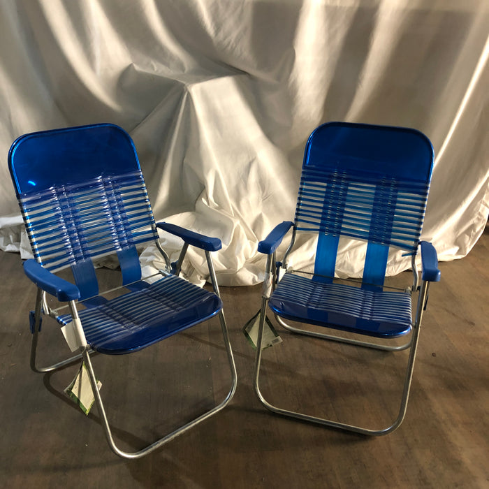 Plastic Yard chairs in blue