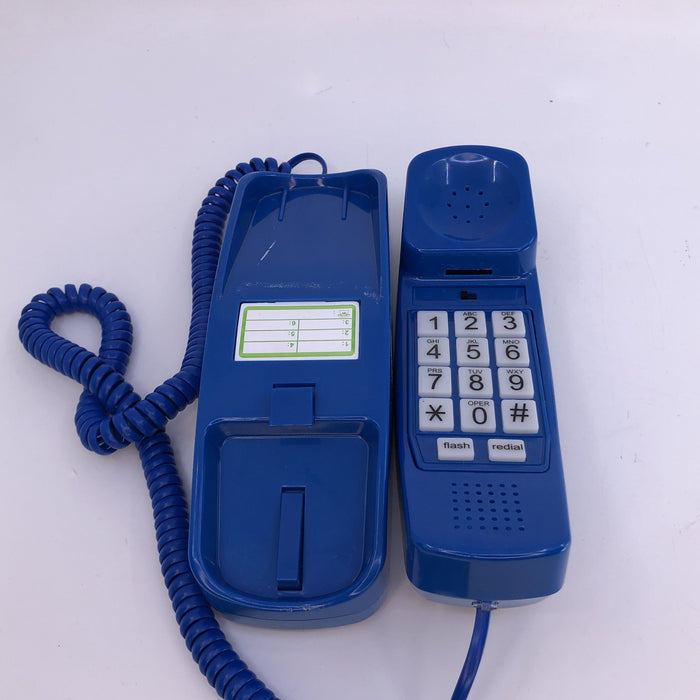 Blue Push Button Phone 2