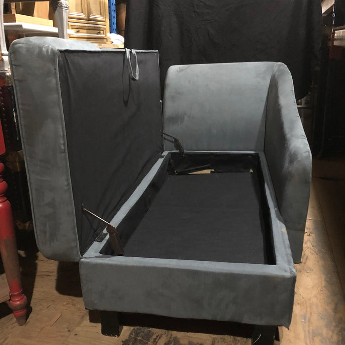 Blue Velvet Chaise Lounge 