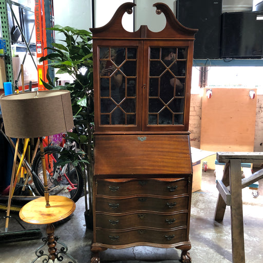 Vintage Cabinet and Desk with hutch and drawers notebook