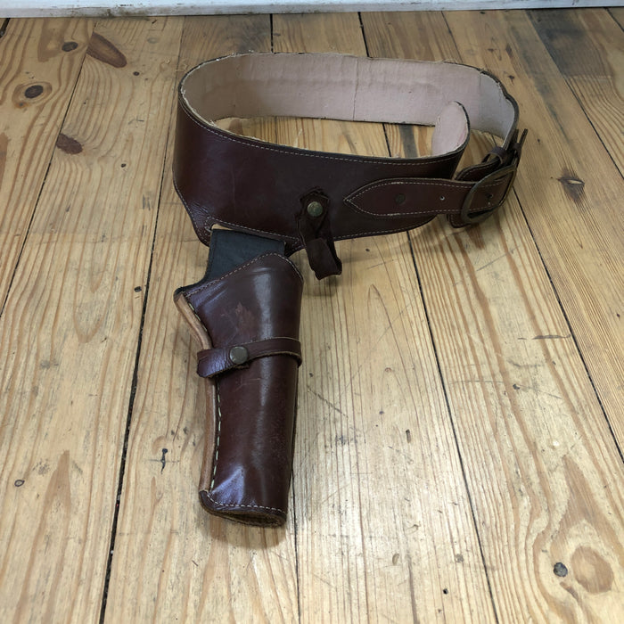 Cowboy Leather Gun Belt and Holster