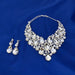 Crystal Teardrop Necklace / Matching Earrings