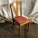 Wooden Chair Red Cushion