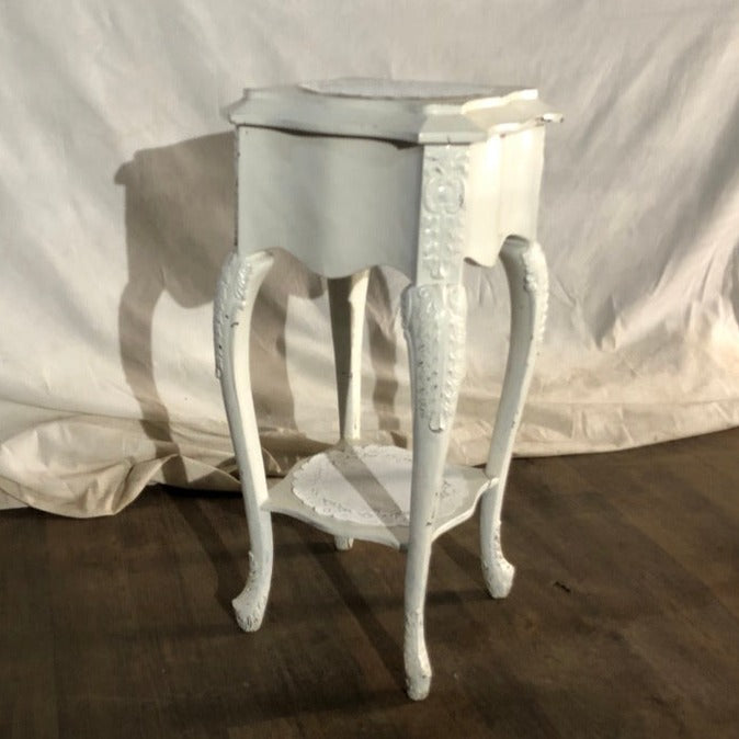 Tall Side Table,Metal.  18.5 x 18 .5 x 30.75H 