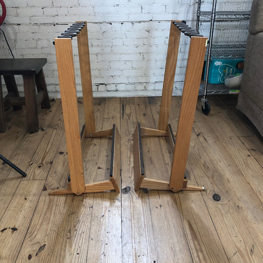 wooden guitar stand