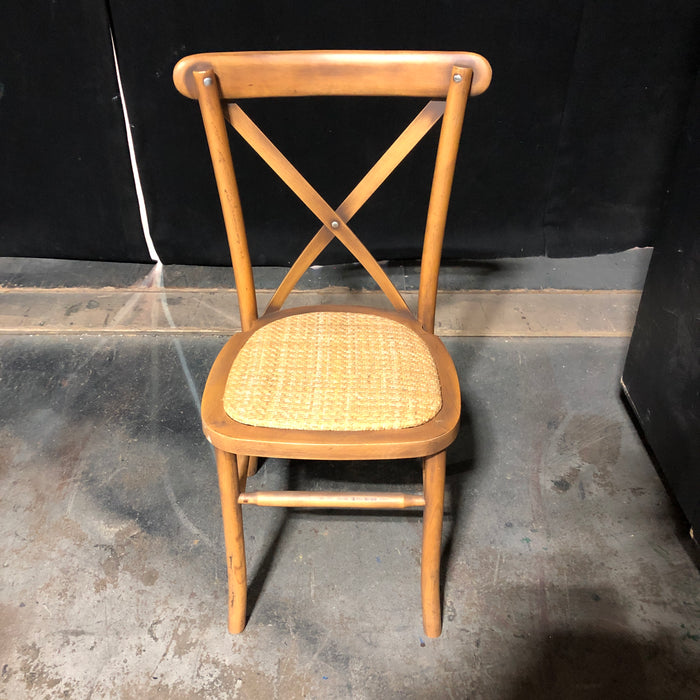 Crossback Wicker Seat Chair