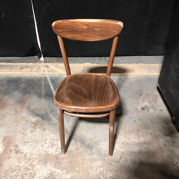 Wide Back Brown Bentwood Chair