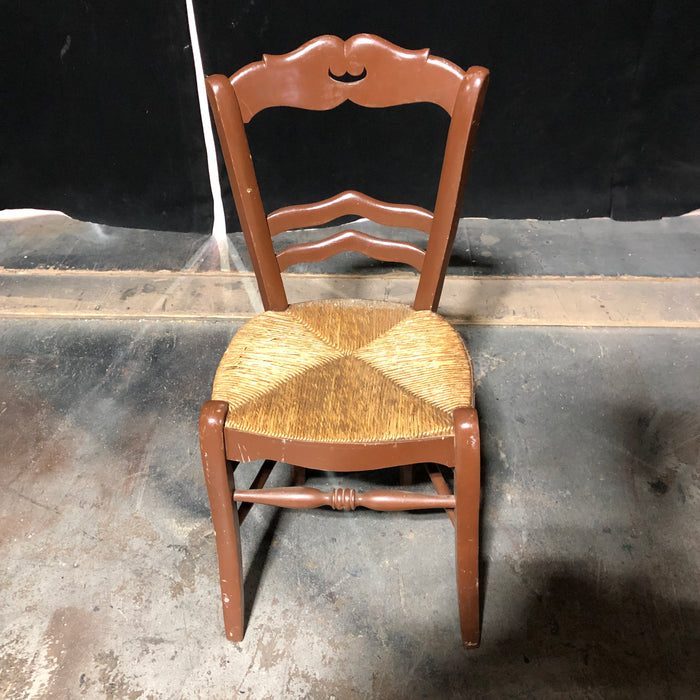 Small Ladderback Wicker Seat Chair