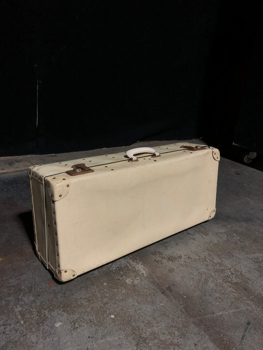 Cream Hardshell Rivet Suitcase