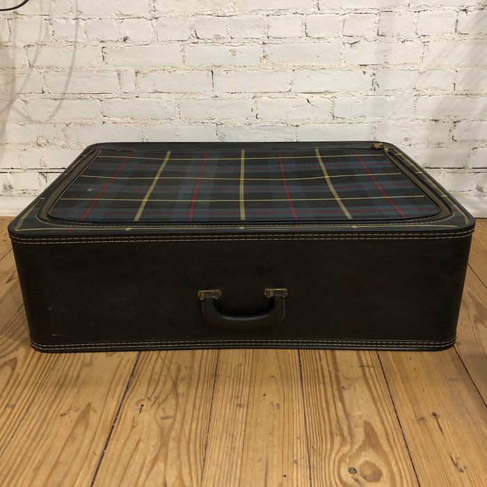 Large Tartan Plaid Suitcase